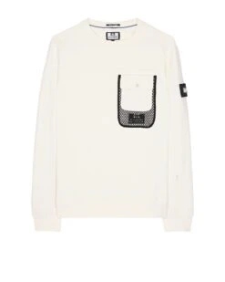 Weekend Offender Adiel Mesh Pocket Sweatshirt Winter White