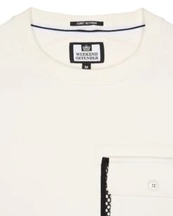 Weekend Offender Adiel Mesh Pocket Sweatshirt Winter White -Clothing Shop SWAW2316 ADIEL WINTER WHITE 4051