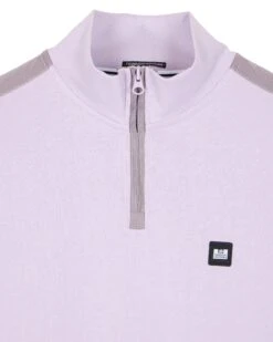 Weekend Offender Andrade Quarter Zip Sweatshirt Wisteria -Clothing Shop SWSS23 04 ANDRADE WISTERIA 1754