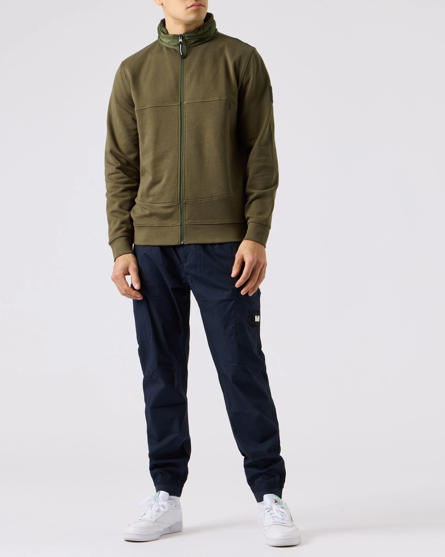 Weekend Offender Praia Zip Sweatshirt Dark Green 2 Weekend Offender Praia Zip Sweatshirt Dark Green - Image 2