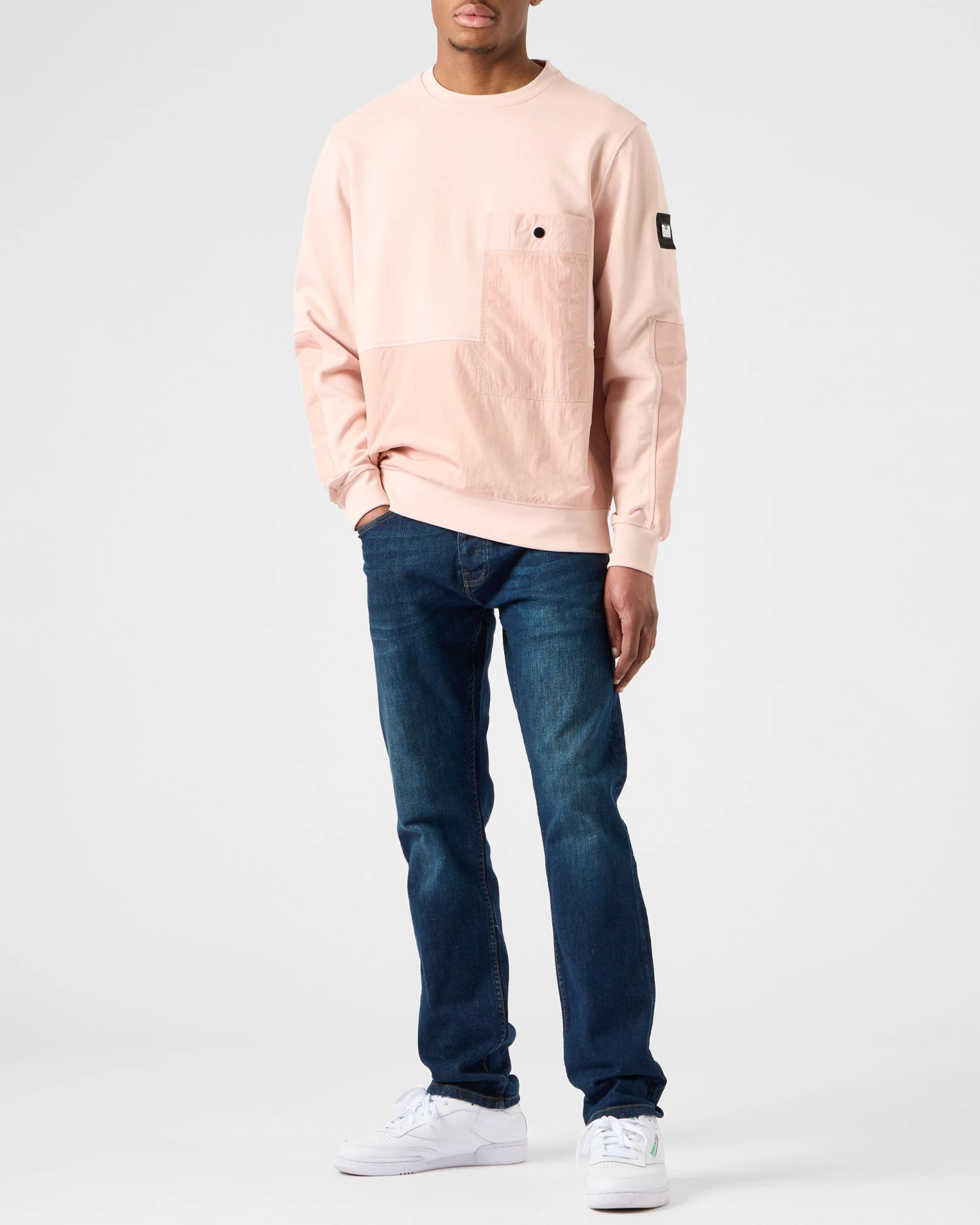 Weekend Offender Sirenko Pocket Sweatshirt Rosewater 4 Weekend Offender Sirenko Pocket Sweatshirt Rosewater - Image 4