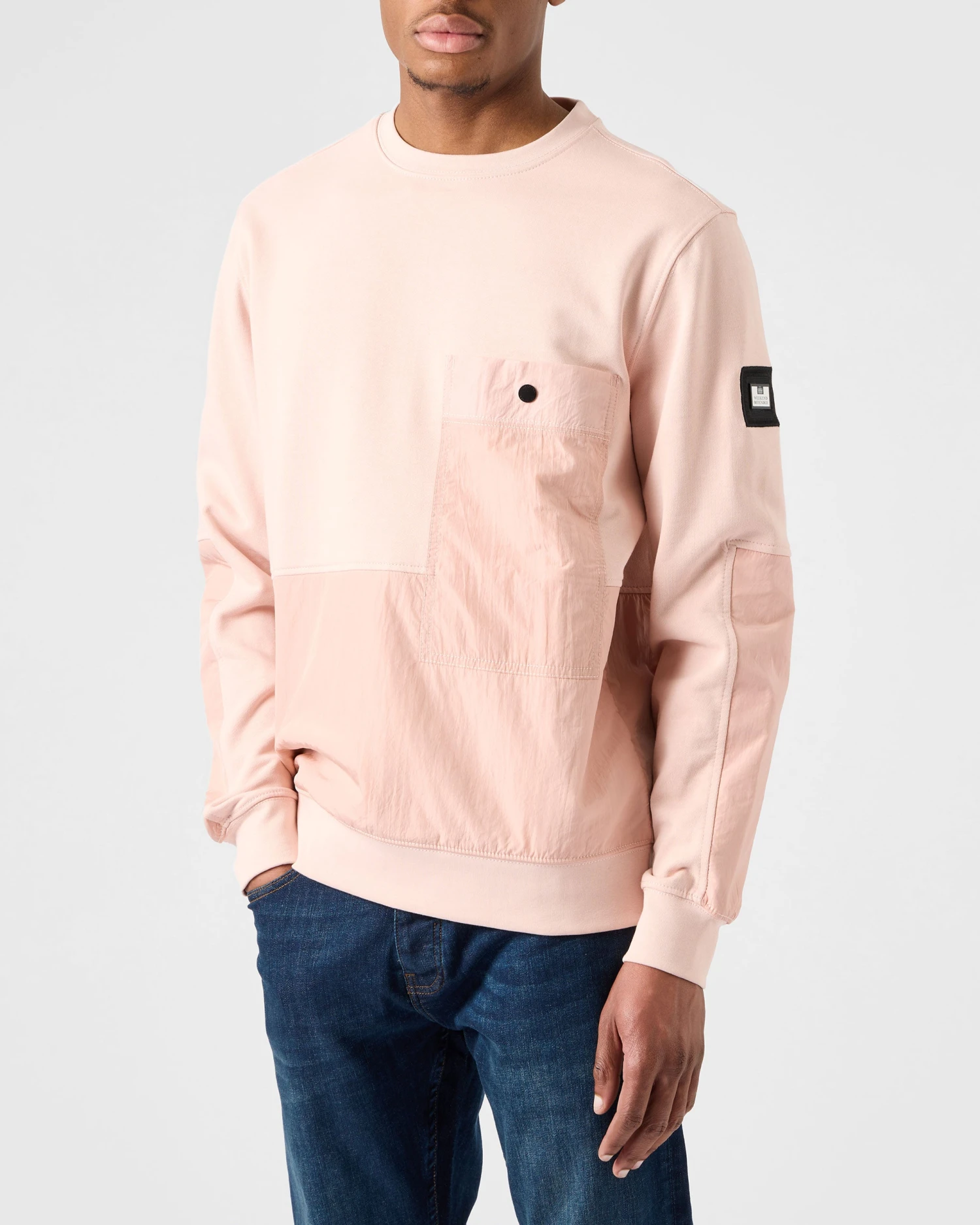 Weekend Offender Sirenko Pocket Sweatshirt Rosewater 2 Weekend Offender Sirenko Pocket Sweatshirt Rosewater - Image 2