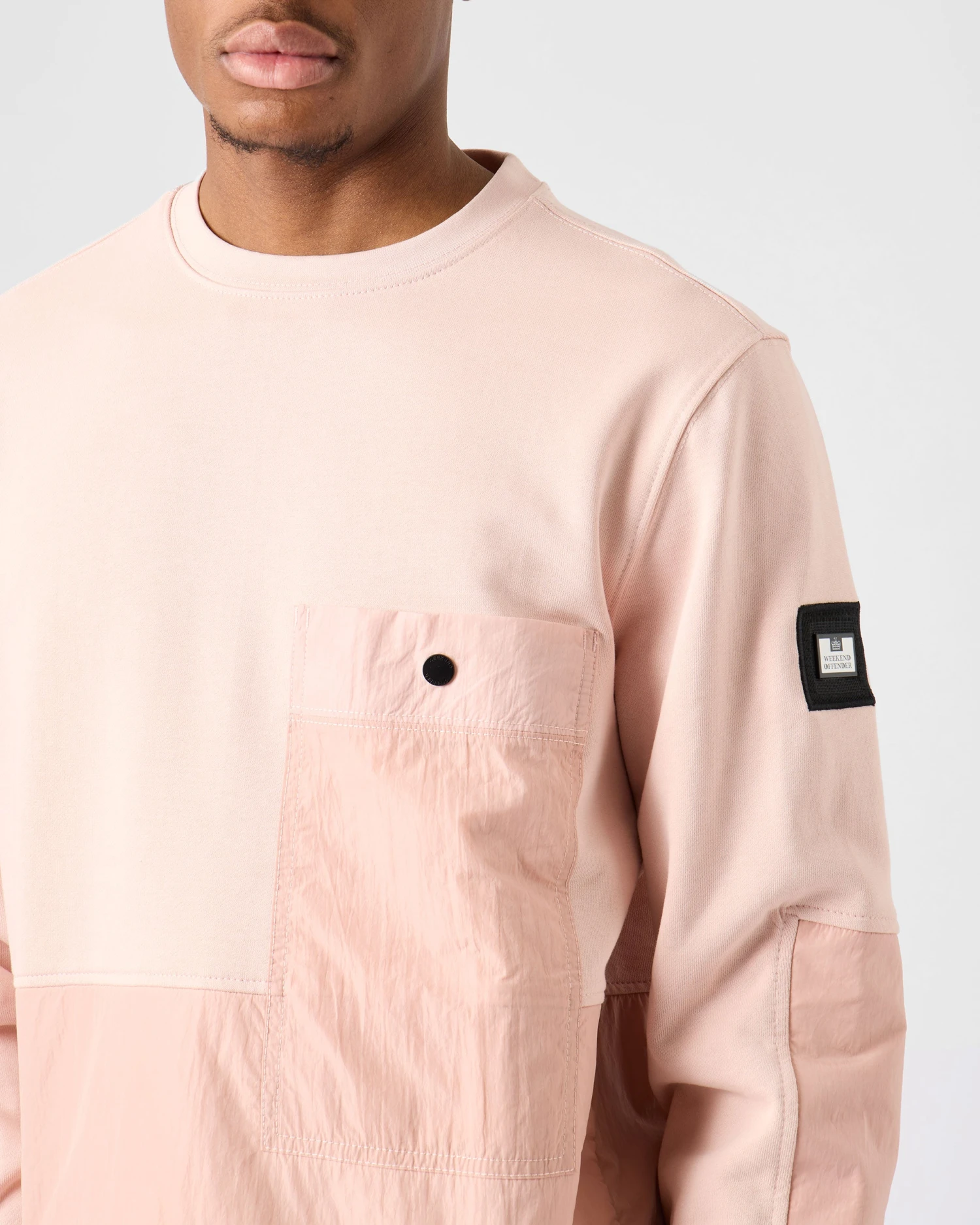 Weekend Offender Sirenko Pocket Sweatshirt Rosewater 5 Weekend Offender Sirenko Pocket Sweatshirt Rosewater - Image 5