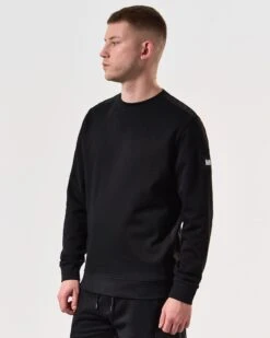 Weekend Offender F Bomb Sweatshirt Black -Clothing Shop SWSS2401 FBOMB BLACK 6448 MODEL