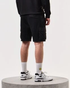 Weekend Offender Pink Sands Jogger Shorts Black -Clothing Shop SWSS2401 FBOMB BLACK 6450 MODEL
