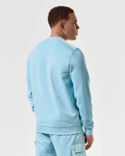 Weekend Offender F Bomb Sweatshirt Saltwater Blue 10 Weekend Offender F Bomb Sweatshirt Saltwater Blue -Clothing Shop SWSS2401 FBOMB SALTWATER 4835 MODEL