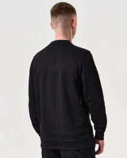 Weekend Offender Ferrer Sweatshirt Black -Clothing Shop SWSS2402 FERRER BLACK 6347 MODEL