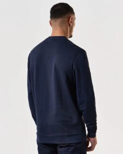 Weekend Offender Ferrer Sweatshirt Navy -Clothing Shop SWSS2402 FERRER NAVY 7551