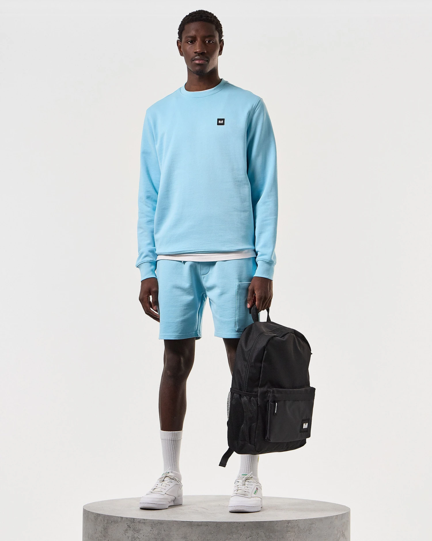 Weekend Offender Ferrer Sweatshirt Saltwater Blue 2 Weekend Offender Ferrer Sweatshirt Saltwater Blue - Image 2