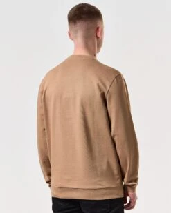 Weekend Offender Vega Sweatshirt Cognac Brown -Clothing Shop SWSS2404 VEGA COGNAC 6338 MODEL