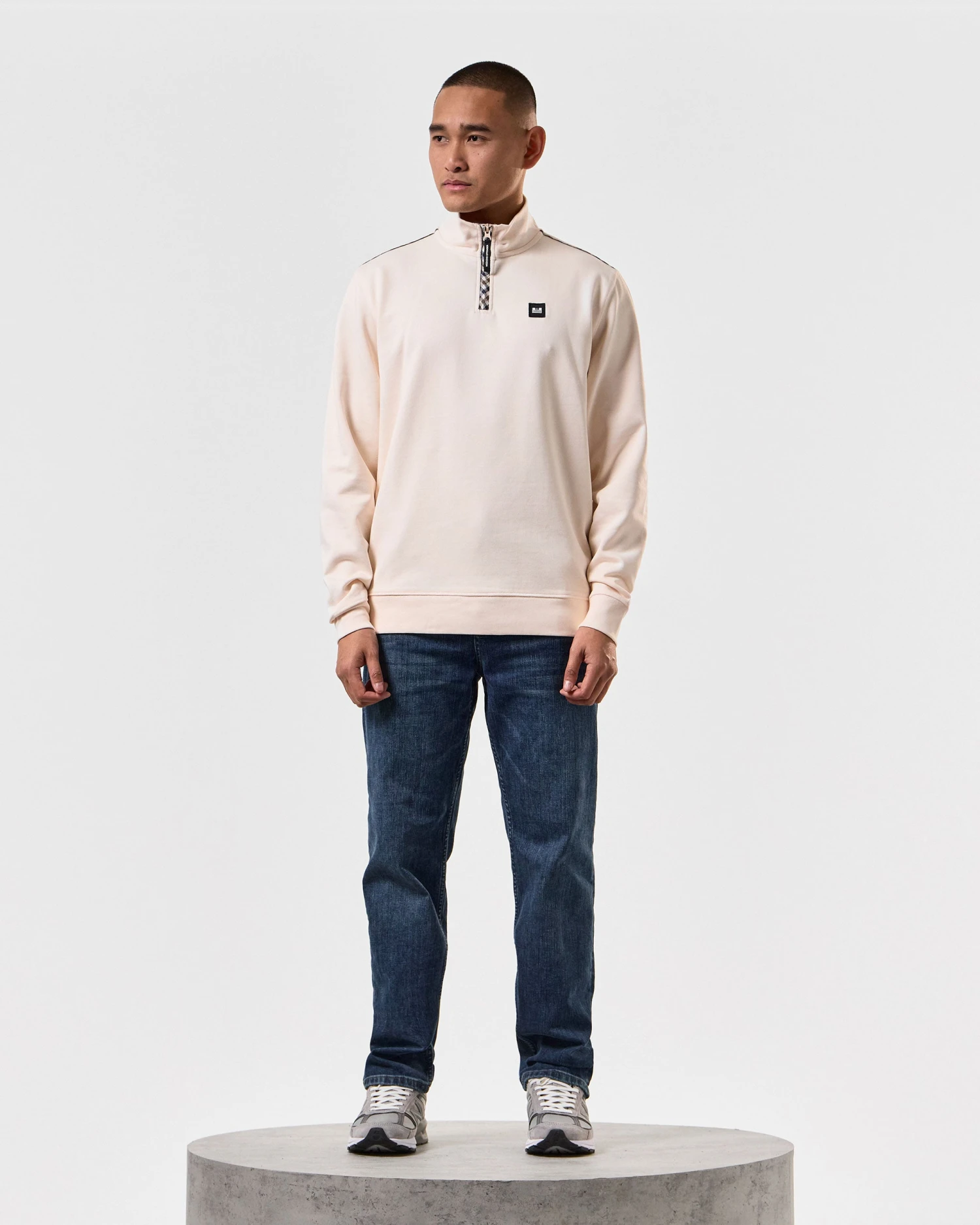 Weekend Offender Matisa Quarter Zip Sweatshirt Alabaster 2 Weekend Offender Matisa Quarter Zip Sweatshirt Alabaster - Image 2