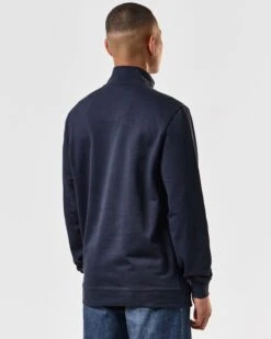 Weekend Offender Matisa Quarter Zip Sweatshirt Navy -Clothing Shop SWSS2405 MATISA NAVY 4436 MODEL