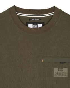 Weekend Offender Paraiso Sweatshirt Castle Green -Clothing Shop SWSS2409 PARAISO CASTLE GREEN 2691