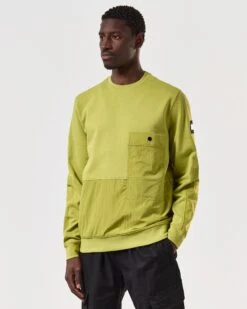 Weekend Offender Sirenko Pocket Sweatshirt Limeish Green -Clothing Shop SWSS2410 SIRENKO LIMEISH 7002