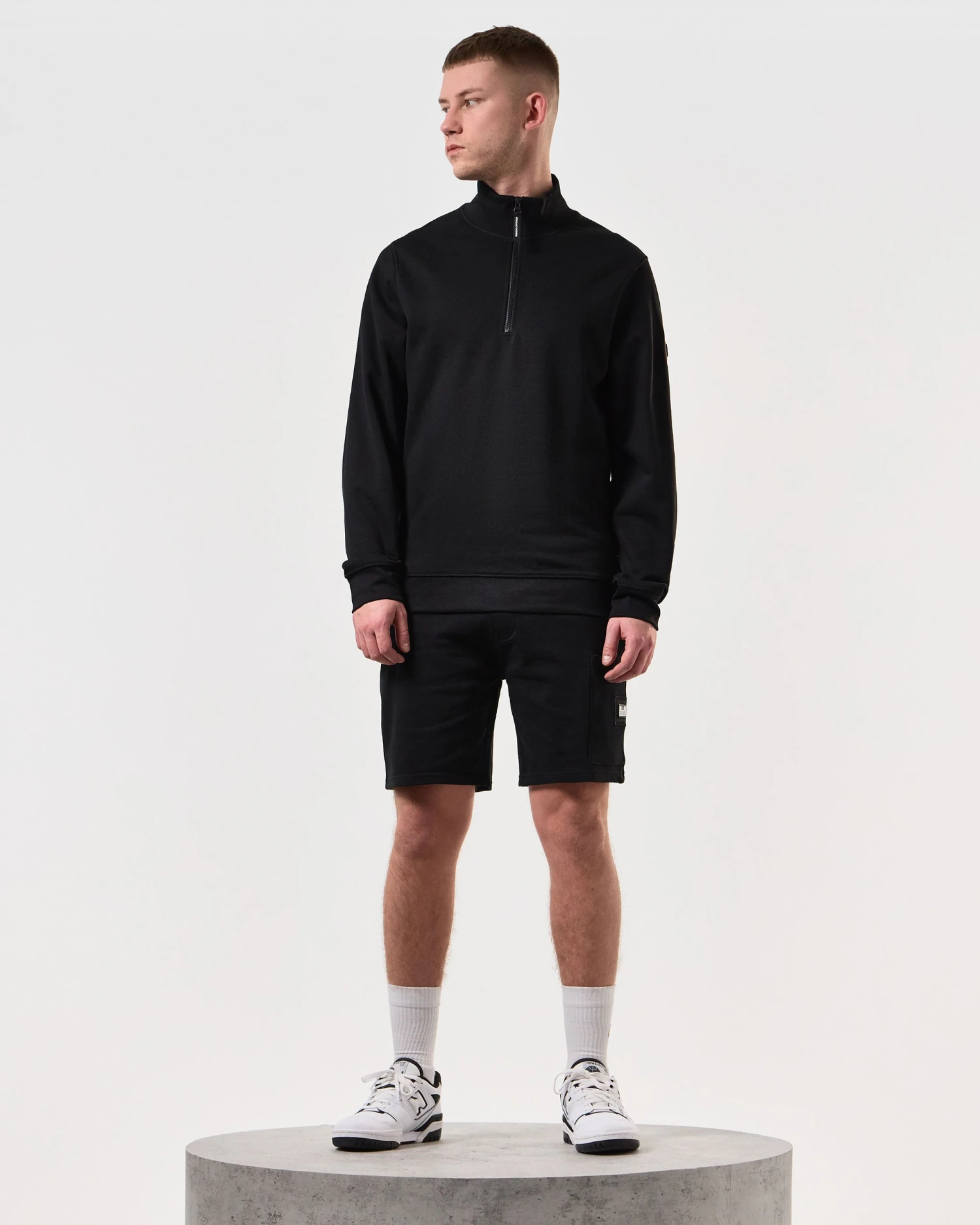 Weekend Offender Kraviz Quarter Zip Sweatshirt Black 2 Weekend Offender Kraviz Quarter Zip Sweatshirt Black - Image 2