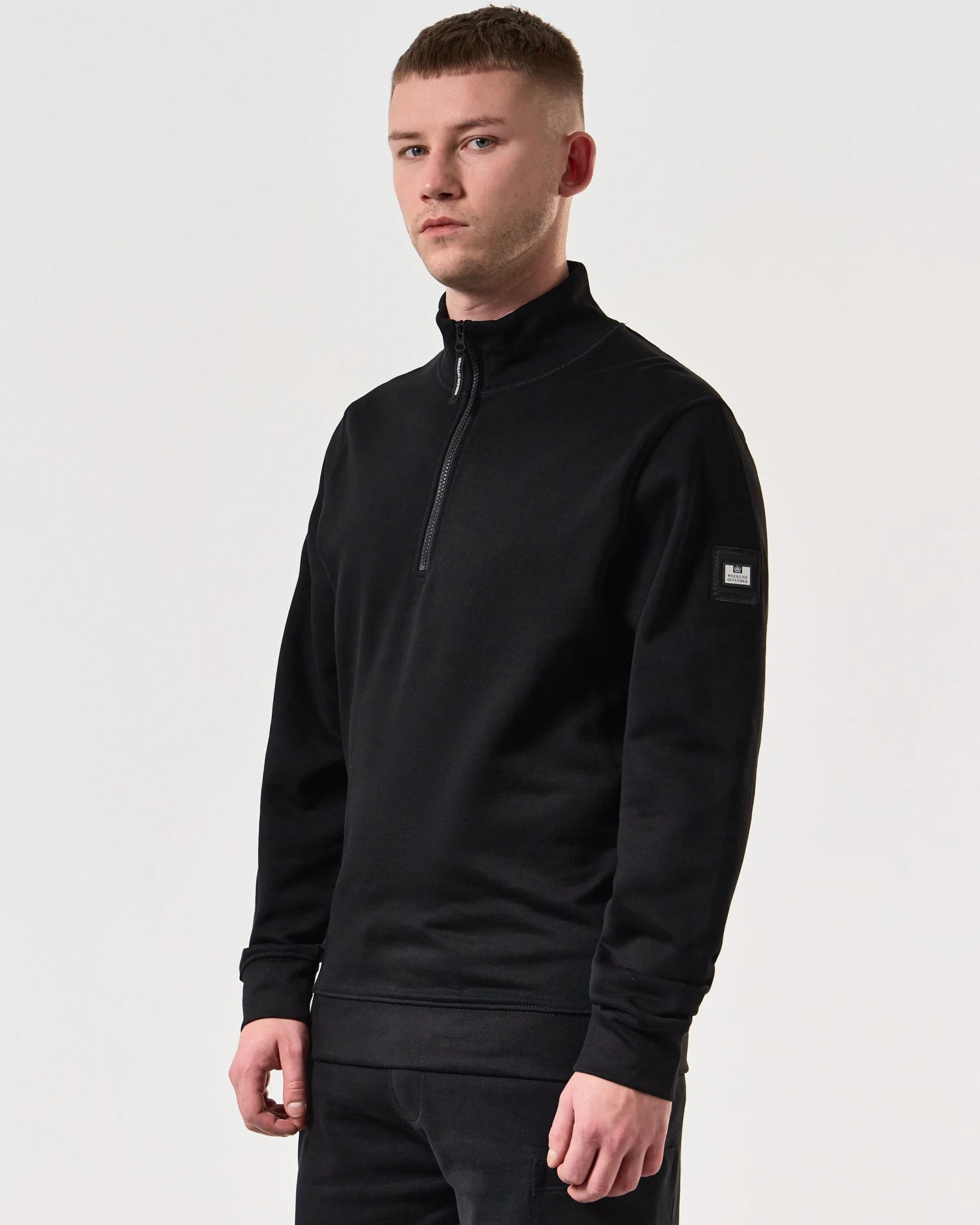 Weekend Offender Kraviz Quarter Zip Sweatshirt Black 3 Weekend Offender Kraviz Quarter Zip Sweatshirt Black - Image 3