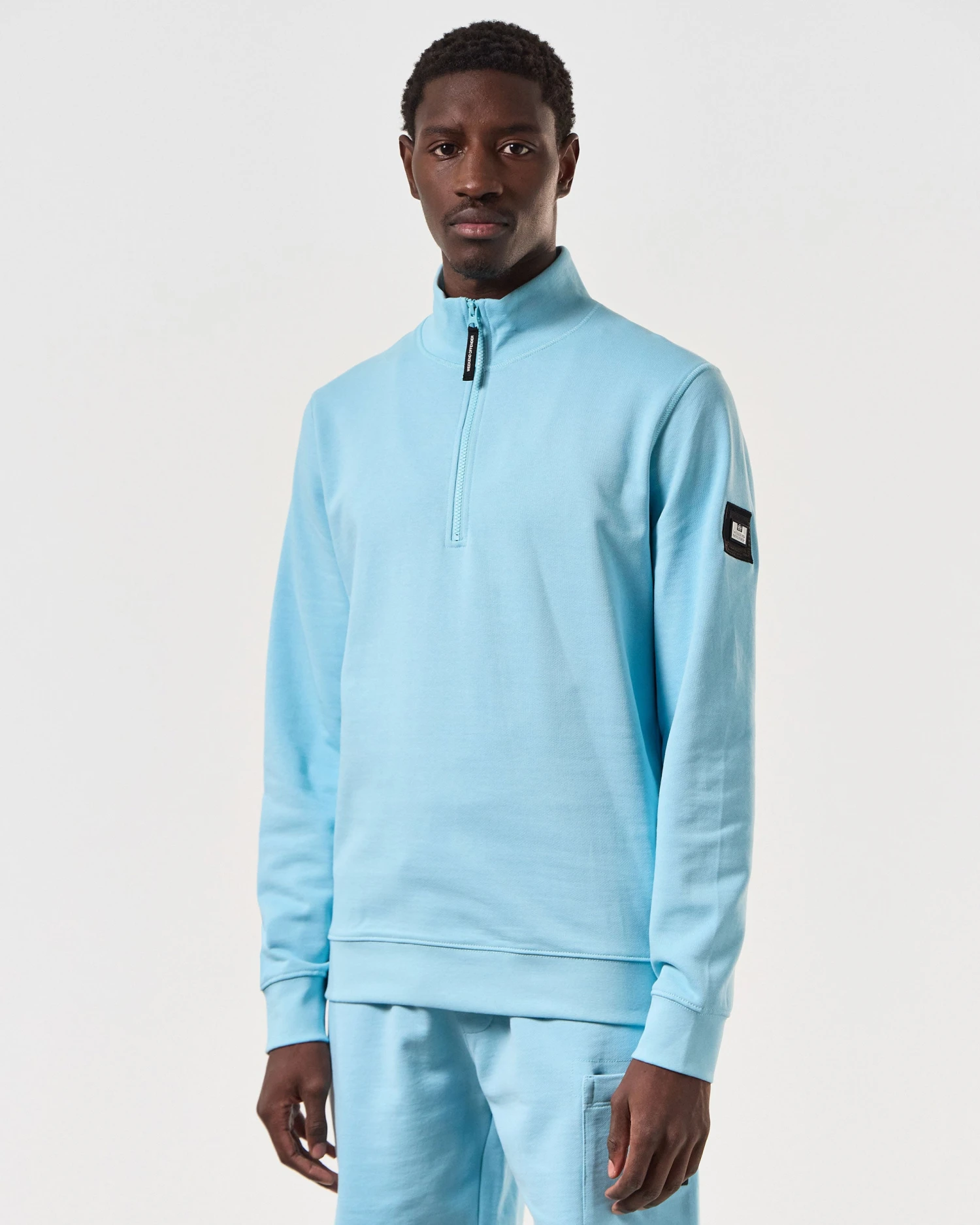 Weekend Offender Kraviz Quarter Zip Sweatshirt Saltwater Blue 3 Weekend Offender Kraviz Quarter Zip Sweatshirt Saltwater Blue - Image 3