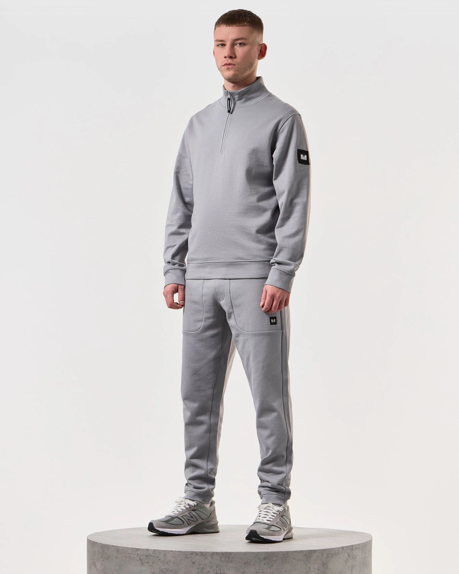 Weekend Offender Kraviz Quarter Zip Sweatshirt Smokey Grey 2 Weekend Offender Kraviz Quarter Zip Sweatshirt Smokey Grey - Image 2