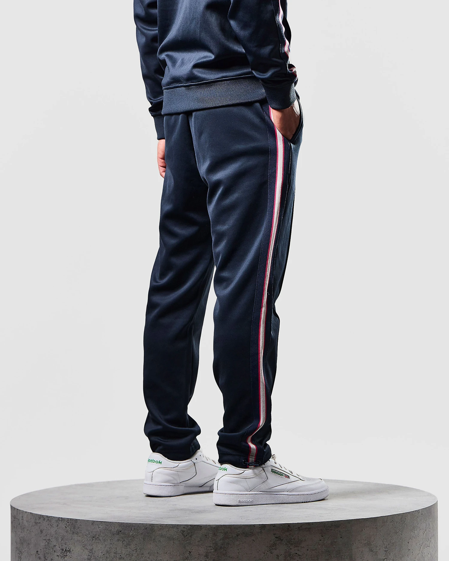 Weekend Offender Djoko Taped Track Pants Navy 4 Weekend Offender Djoko Taped Track Pants Navy - Image 4