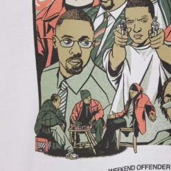 Weekend Offender Wire Graphic T-Shirt White -Clothing Shop THE WIRE TEE WHITE DETAIL 2