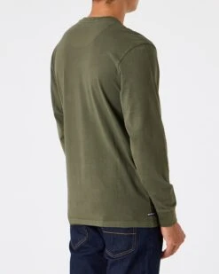 Weekend Offender Freetown Long Sleeve T-Shirt Dark Green -Clothing Shop TS AW22 07 FREETOWN DARK GREEN MODEL 2120