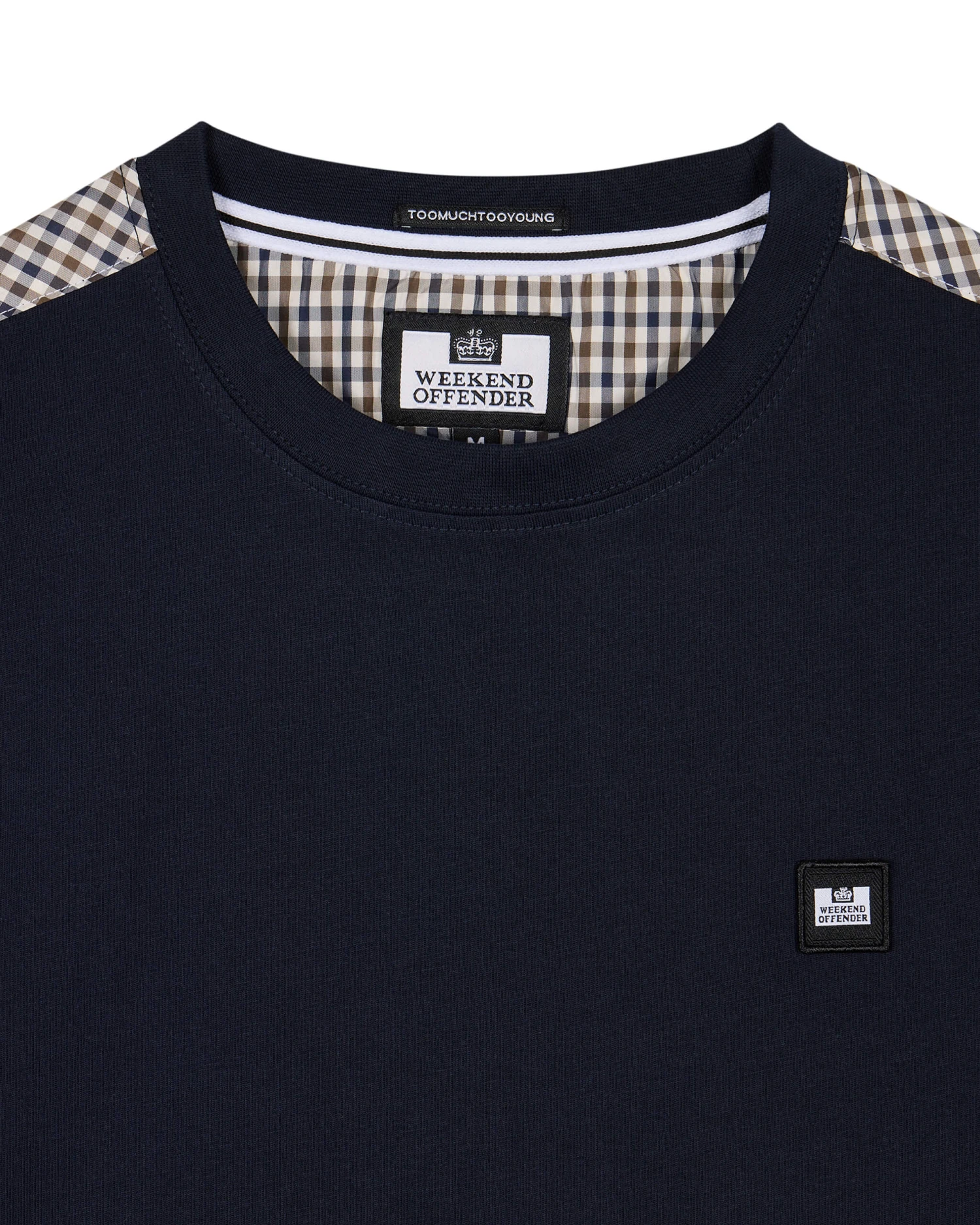 Weekend Offender Diaz T-Shirt SS23 Navy/House Check 6 Weekend Offender Diaz T-Shirt SS23 Navy/House Check - Image 6