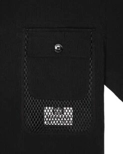 Weekend Offender Lens Mesh Pocket T-Shirt Black -Clothing Shop TSAW23 11 LENS BLACK 2371