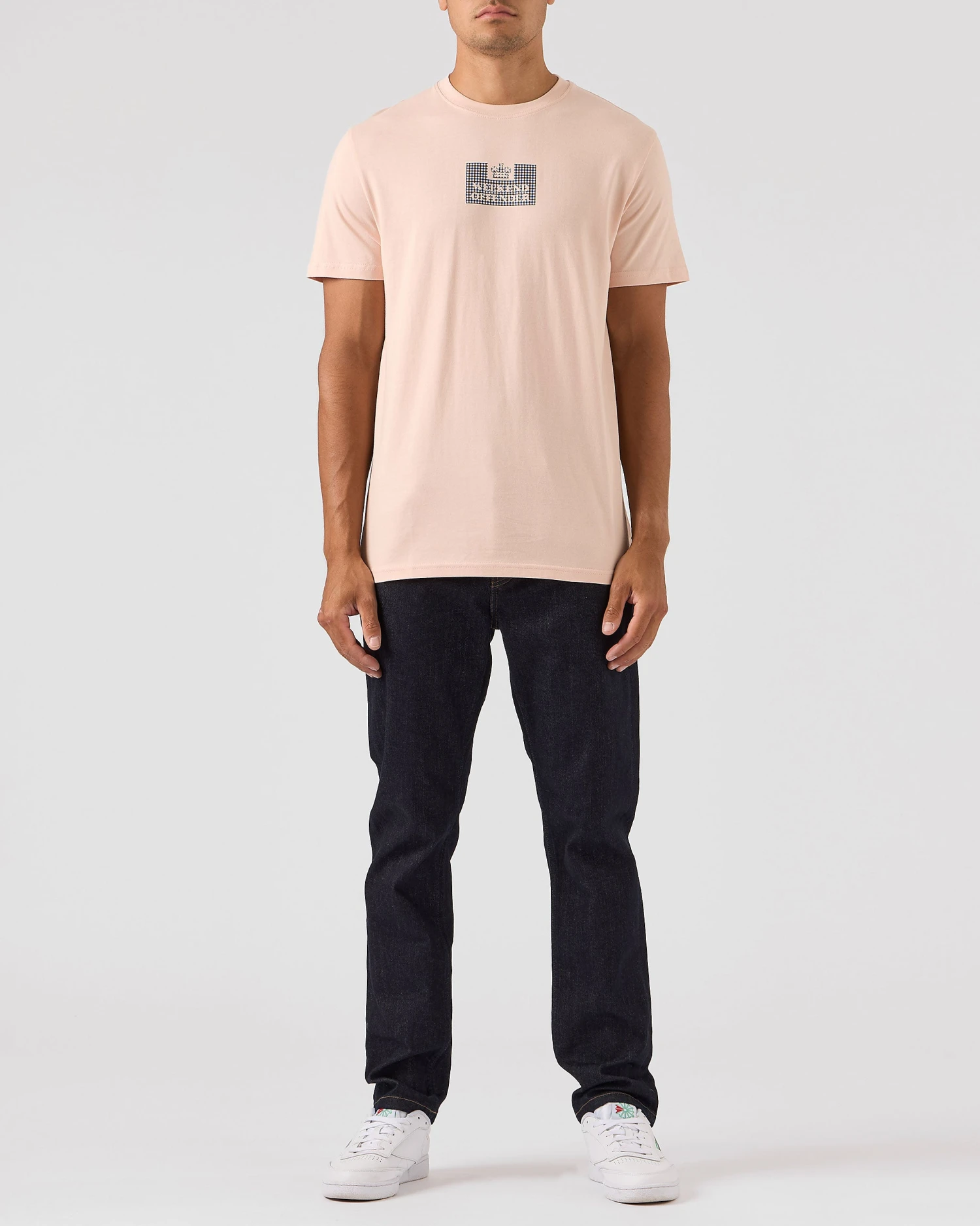 Weekend Offender Dygas T-Shirt Peachy/House Check 2 Weekend Offender Dygas T-Shirt Peachy/House Check - Image 2