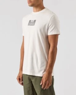 Weekend Offender Dygas T-Shirt Winter White/House Check -Clothing Shop TSAW2303 DYGAS WINTER WHITE HOUSE CHECK 0195 MODEL