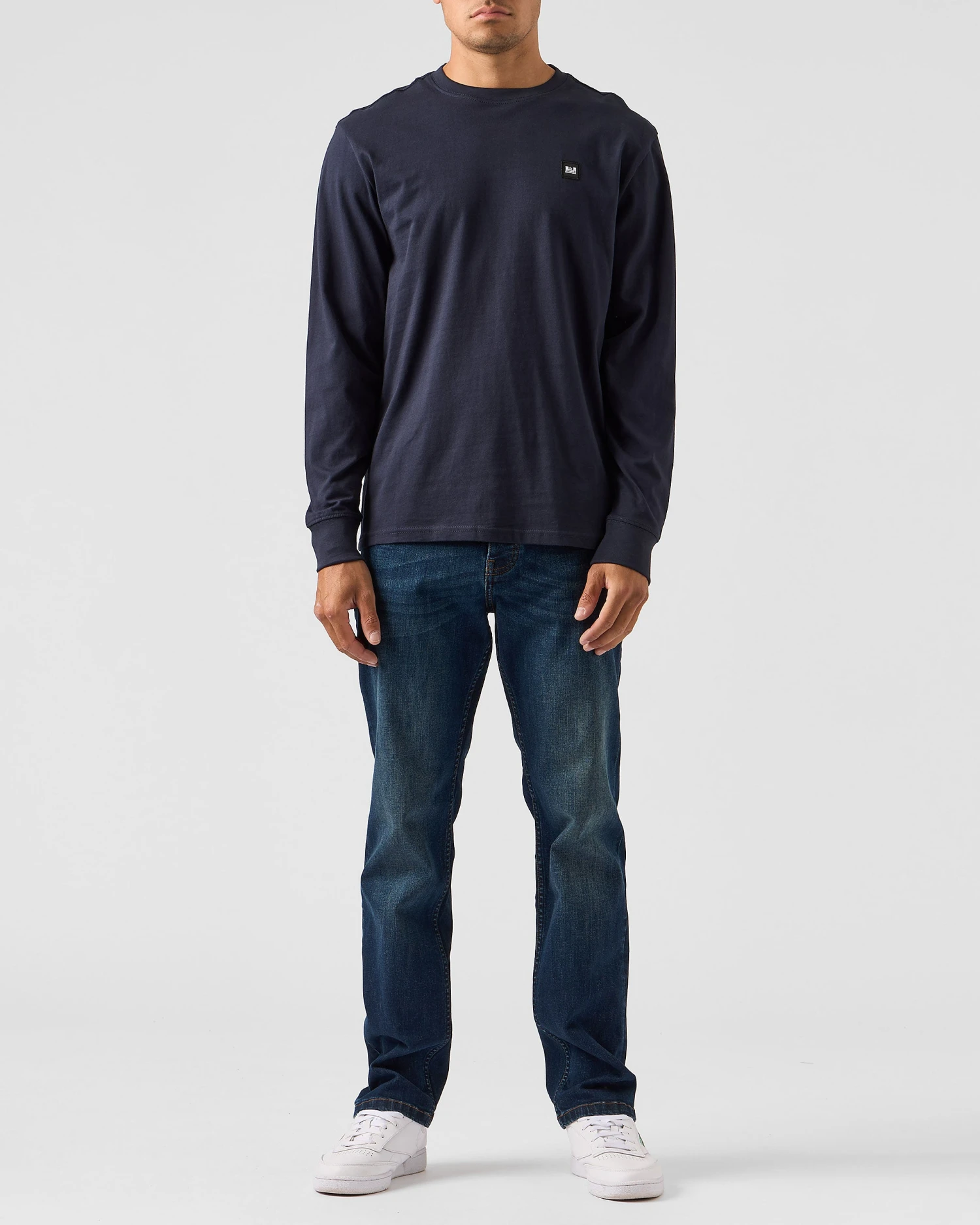 Weekend Offender Mahoney Long Sleeve T-Shirt Navy 2 Weekend Offender Mahoney Long Sleeve T-Shirt Navy - Image 2