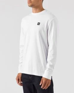 Weekend Offender Mahoney Long Sleeve T-Shirt White -Clothing Shop TSAW2308 MAHONEY WHITE 0045