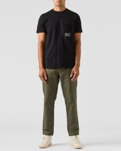 Weekend Offender Lens Mesh Pocket T-Shirt Black -Clothing Shop TSAW2311 LENS BLACK 0474