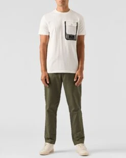 Weekend Offender Lens Mesh Pocket T-Shirt Winter White -Clothing Shop TSAW2311 LENS WINTER WHITE 0466