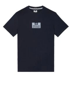 Weekend Offender Dygas T-Shirt Navy/Blue House Check