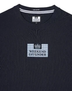Weekend Offender Dygas T-Shirt Navy/Blue House Check 11 Weekend Offender Dygas T-Shirt Navy/Blue House Check -Clothing Shop TSAW303 DYGAS NAVY BLUE CHECK 0912