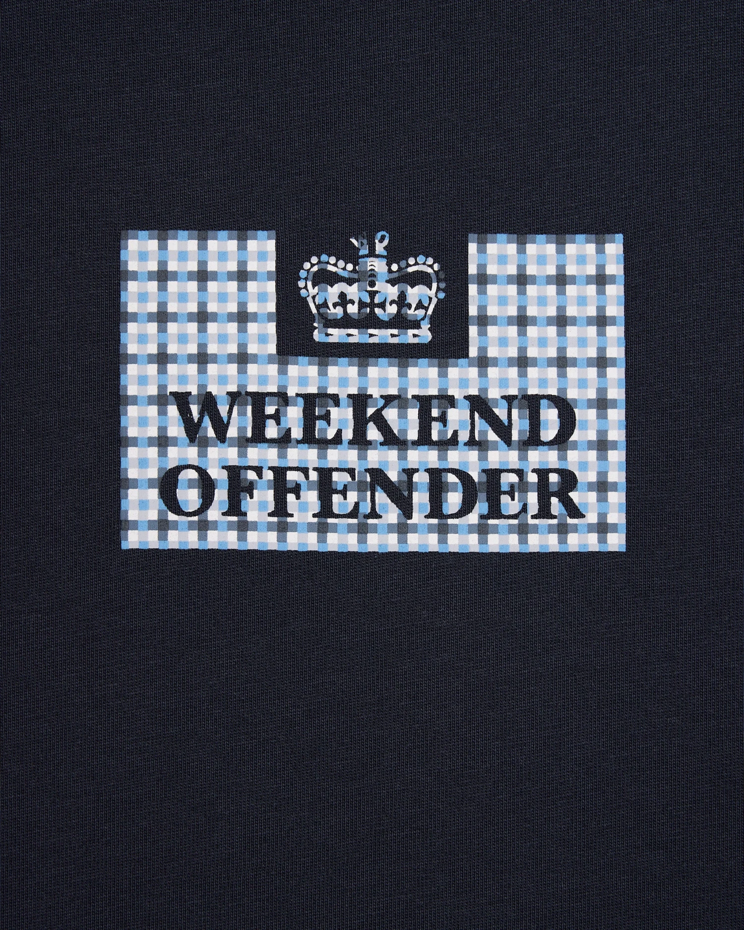 Weekend Offender Dygas T-Shirt Navy/Blue House Check 5 Weekend Offender Dygas T-Shirt Navy/Blue House Check - Image 5