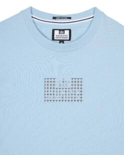 Weekend Offender Dygas T-Shirt Winter Sky/Blue House Check -Clothing Shop TSAW303 DYGAS WINTER SKY BLUE CHECK 0907