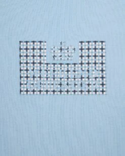 Weekend Offender Dygas T-Shirt Winter Sky/Blue House Check -Clothing Shop TSAW303 DYGAS WINTER SKY BLUE CHECK 0908