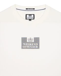 Weekend Offender Dygas T-Shirt Winter White/House Check -Clothing Shop TSAW303 DYGAS WINTER WHITE HOUSE CHECK 0926