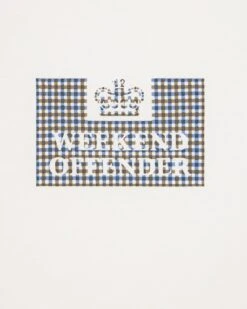 Weekend Offender Dygas T-Shirt Winter White/House Check -Clothing Shop TSAW303 DYGAS WINTER WHITE HOUSE CHECK 0927