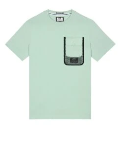 Weekend Offender Lens Mesh Pocket T-Shirt Mint Tea Green
