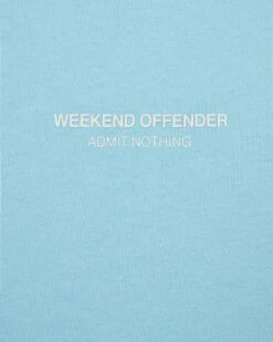 Weekend Offender Millergrove T-Shirt Saltwater Blue/White -Clothing Shop TSS2402 MILLERGROVE SALTWATER WHITE 3424