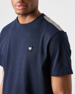 Weekend Offender Diaz T-Shirt SS23 Navy/House Check 12 Weekend Offender Diaz T-Shirt SS23 Navy/House Check -Clothing Shop TSSS2304 DIAZ NAVY 3349WO