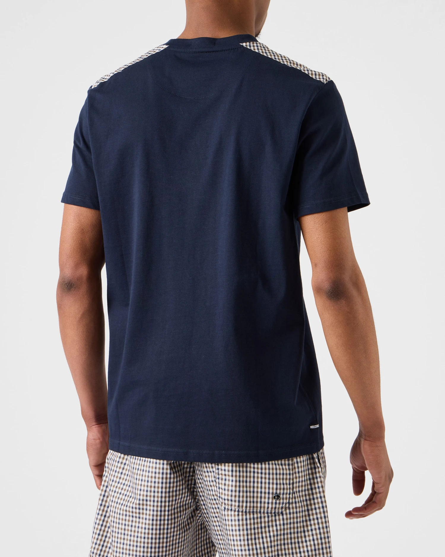 Weekend Offender Diaz T-Shirt SS23 Navy/House Check 3 Weekend Offender Diaz T-Shirt SS23 Navy/House Check - Image 3