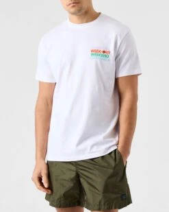 Weekend Offender Week In Week Out Graphic T-Shirt White -Clothing Shop TSSS2316 WEEK IN WEEK OUT WHITE 4321