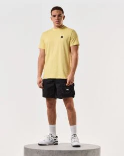 Weekend Offender Cannon Beach T-Shirt Butter Yellow -Clothing Shop TSSS2401 CANNON BEACH BUTTER 5229 MODEL