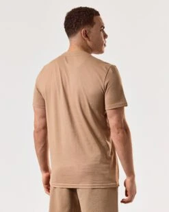 Weekend Offender Millergrove T-Shirt Cognac Brown/Pure Orange -Clothing Shop TSSS2402 MILLERGROVE COGNAC 4940 MODEL