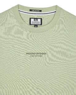Weekend Offender Millergrove T-Shirt Pale Moss Green/Castle Green -Clothing Shop TSSS2402 MILLERGROVE PALE MOSS CASTLE GREEN 3410