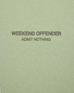 Weekend Offender Millergrove T-Shirt Pale Moss Green/Castle Green -Clothing Shop TSSS2402 MILLERGROVE PALE MOSS CASTLE GREEN 3411