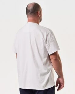 Weekend Offender Millergrove T-Shirt White/Saltwater Blue - Plus Size -Clothing Shop TSSS2402X MILLERGROVE WHITE 8104 PLUS